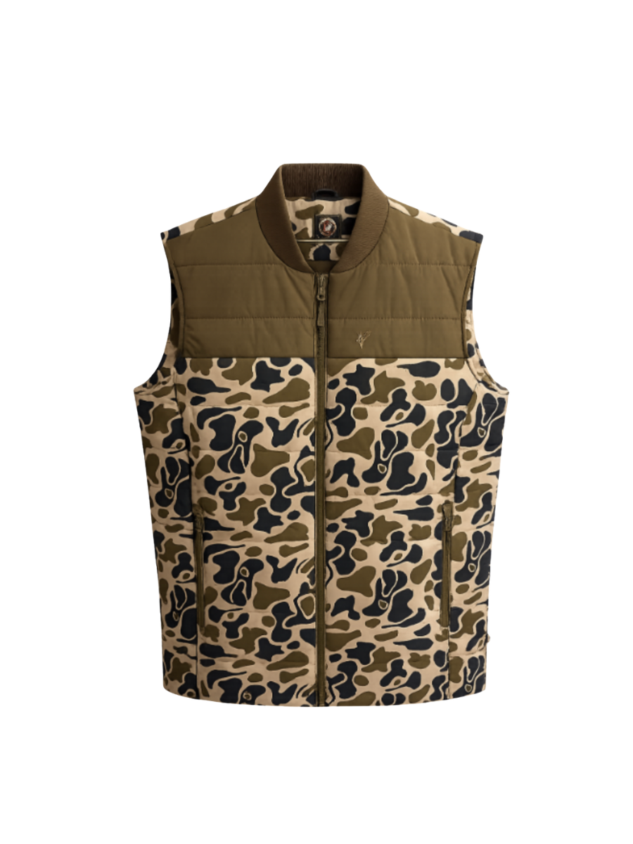 Prairie Oaks Waterfowl | Bomber Vest - Traditions Camo Olive