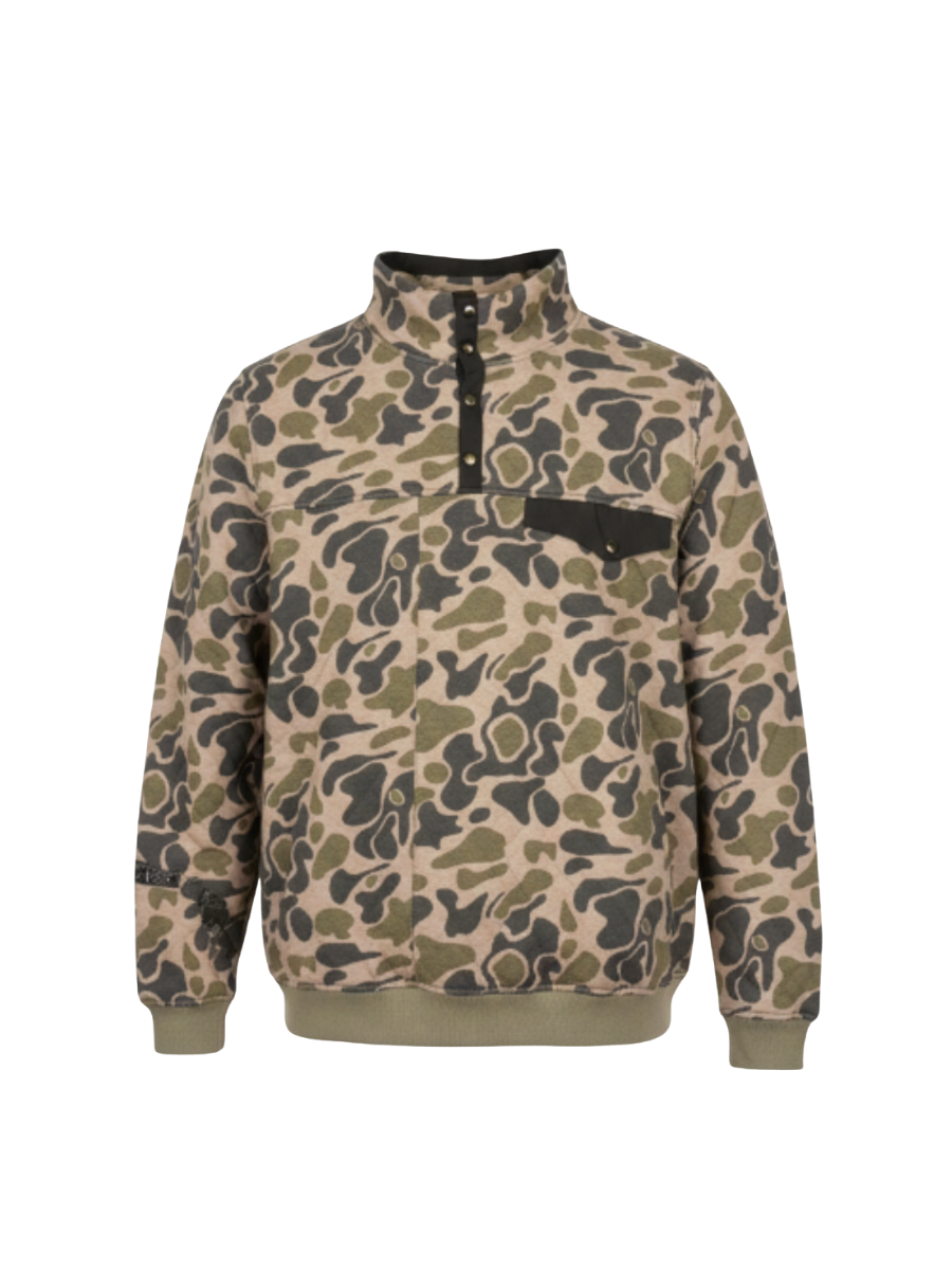 Prairie Oaks Waterfowl | Hermitage 1/4 Snap Pullover - Olive