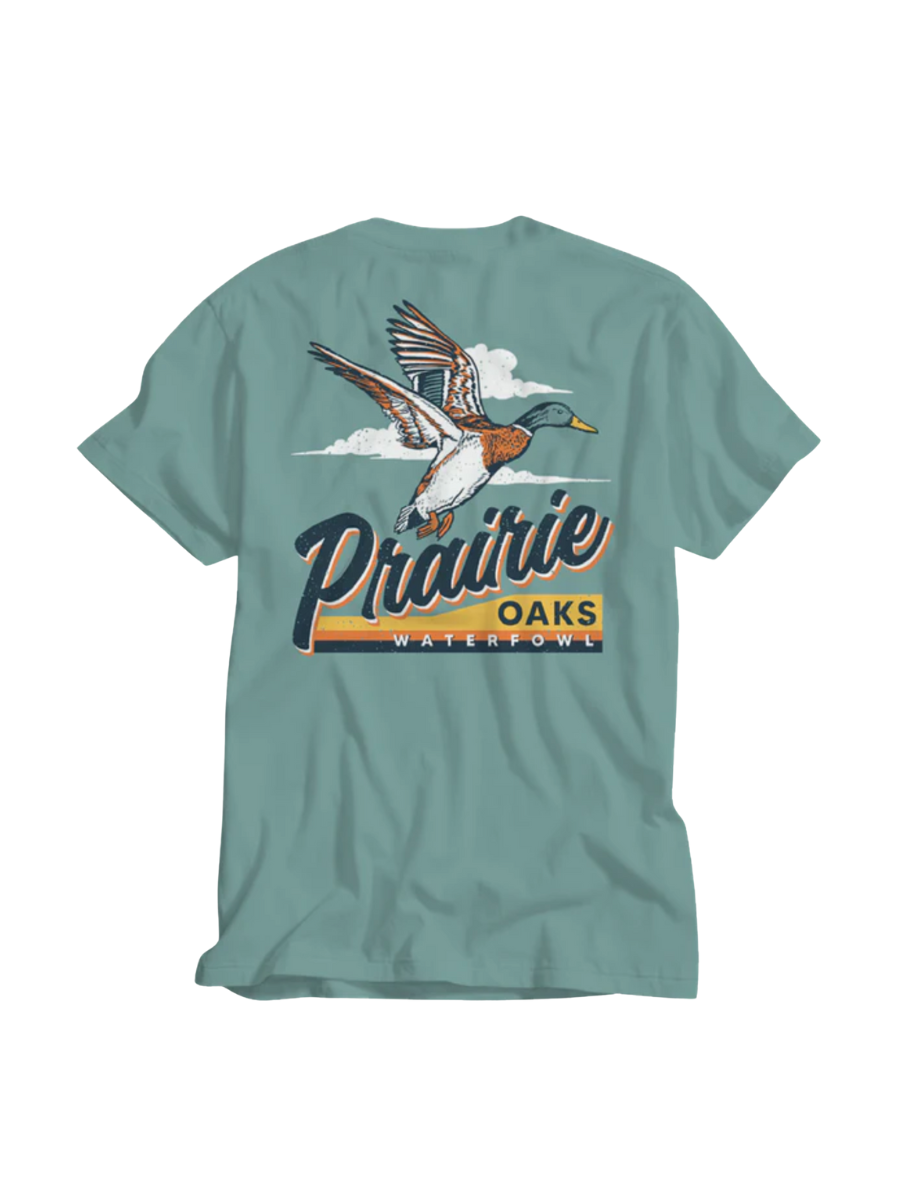 Prairie Oaks Waterfowl | Retro Tee - Seafoam