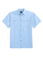 Heybo Canyon Button Down Chambray Blue Collar Short Sleeves Lightweight Dress Shirt Jincy's Tripp Men's 