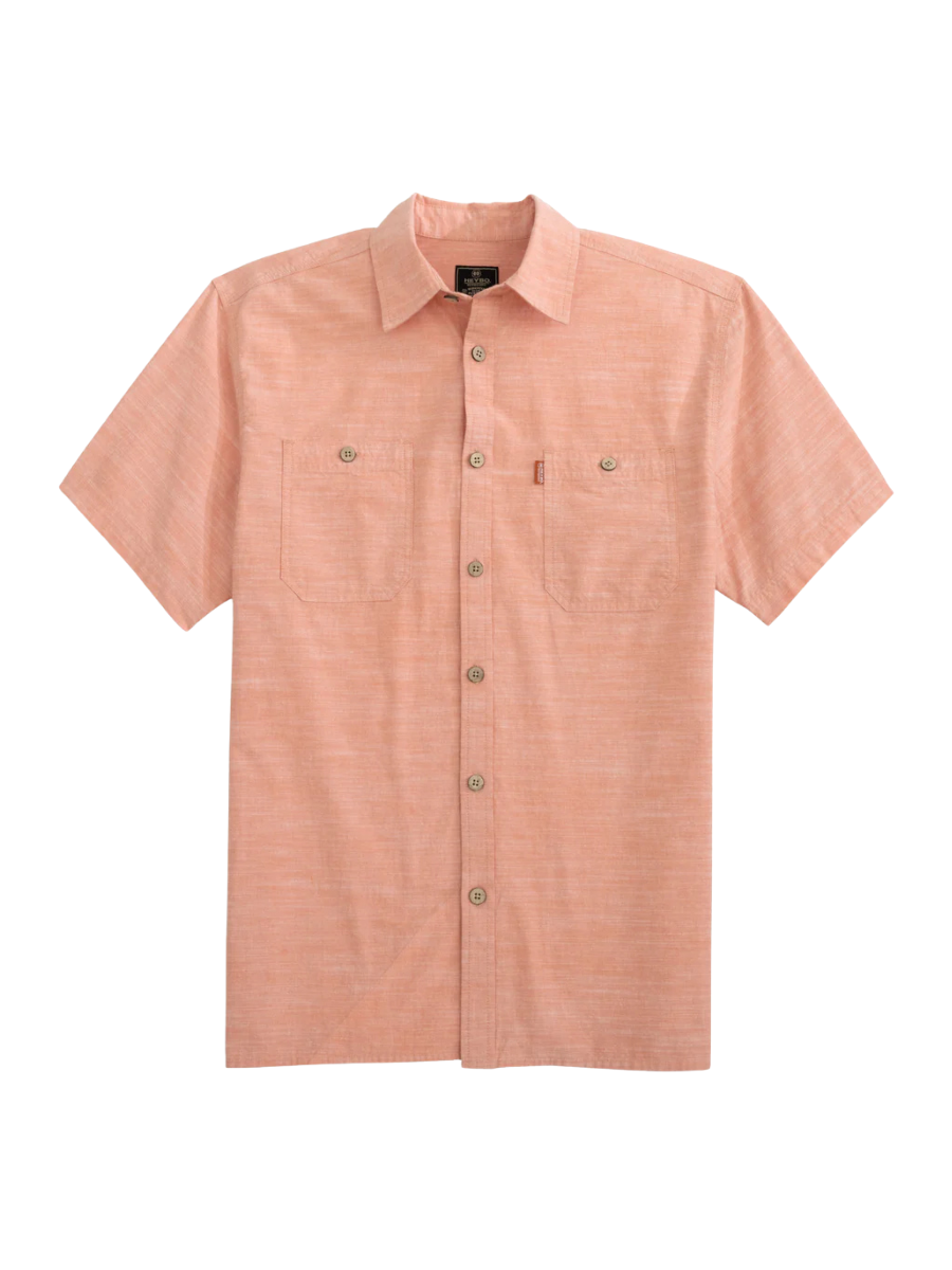 Heybo Canyon Button Down Chambray Auburn Collar Short Sleeves Lightweight Dress Shirt Jincy's Tripp Men's 