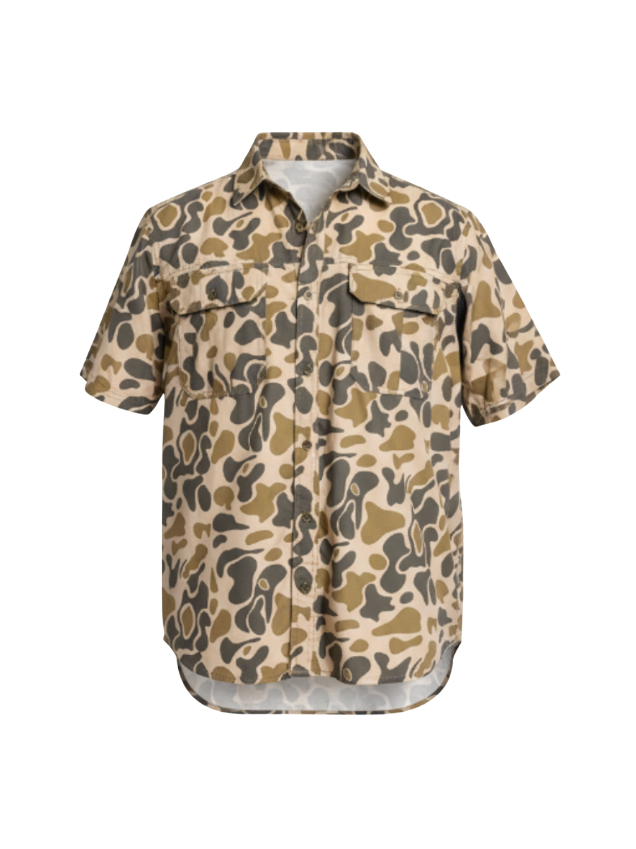 Prairie Oaks Waterfowl | Camp Shirt - Camo Olive