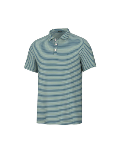 Heybo Intercoastal Polo Mallard Green Collar Short Sleeves Green Stripe Jincy's Men's Tripp Men's Polo