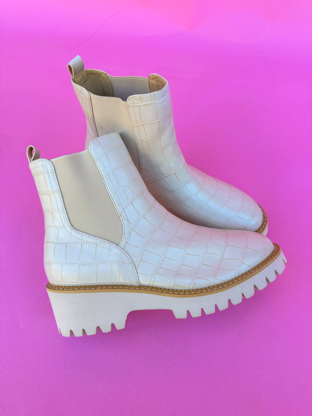 CORKYS | Whatever Booties - Ivory Croc