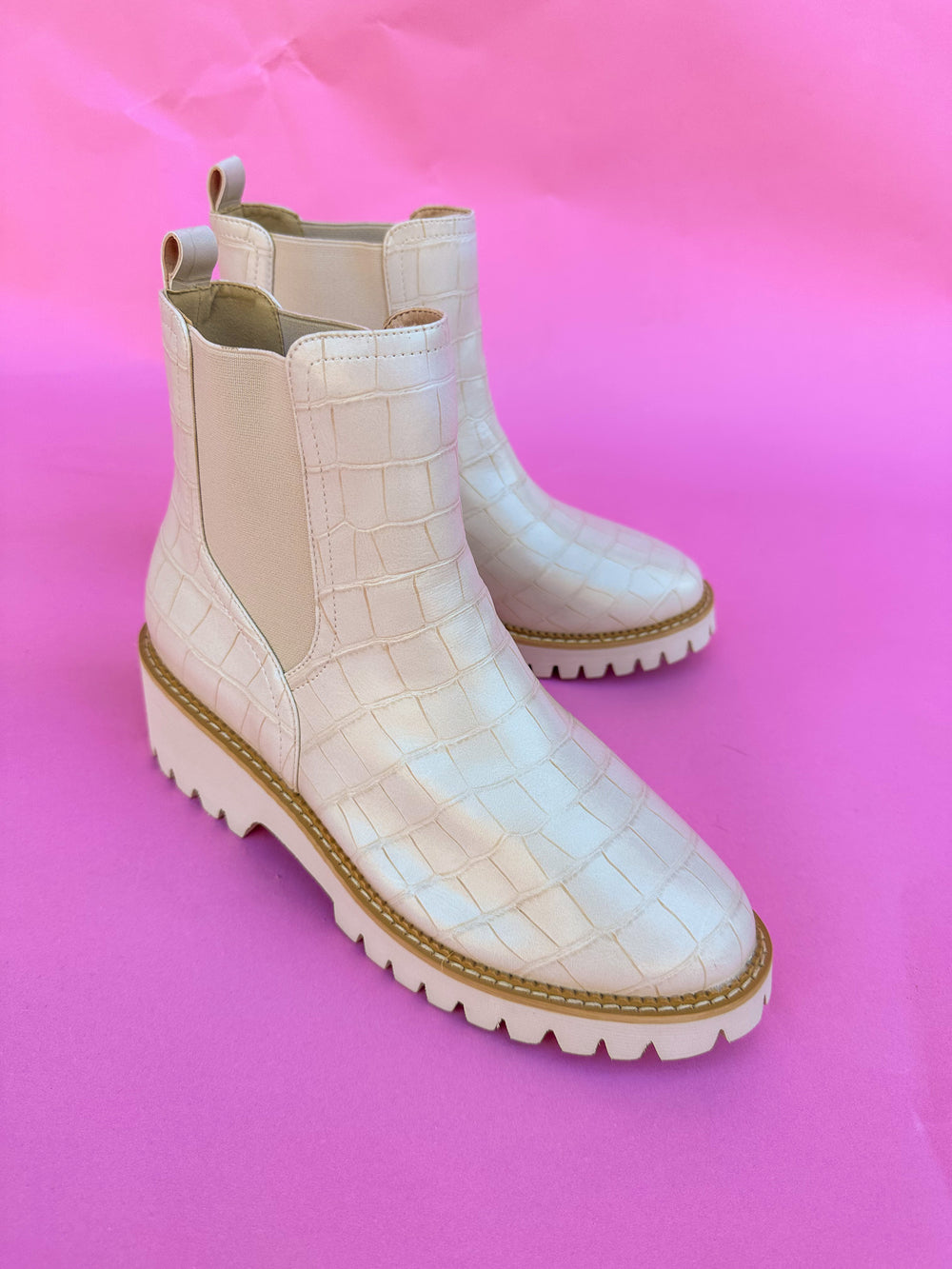 CORKYS | Whatever Booties - Ivory Croc