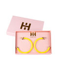 Hoo Hoops Hoops Yellow Women's Statement Earring Hoop Earring Accessory Jewelry Gift Jincy's 