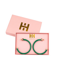 Hoo Hoops Hoops Kelly Green Women's Statement Earring Hoop Earring Accessory Jewelry Gift Jincy's 