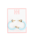 Hoo Hoops Minis Surf Light Blue Women's Statement Earrings Accessory Hoop Earrings Gold Jincy's Gift Jewelry