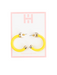 Hoo Hoops Minis Yellow Women's Statement Earrings Accessory Hoop Earrings Gold Jincy's Gift Jewelry