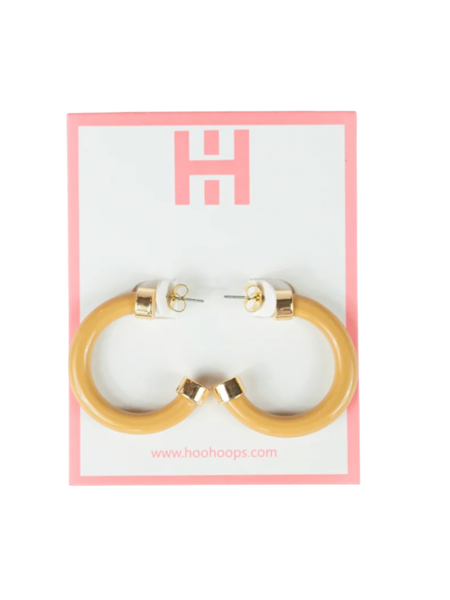 Hoo Hoops Minis Camel Women's Statement Earrings Accessory Hoop Earrings Gold Jincy's Gift Jewelry