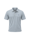 Hunt To Harvest | Performance Polo - Steelwater Blue mens stripes