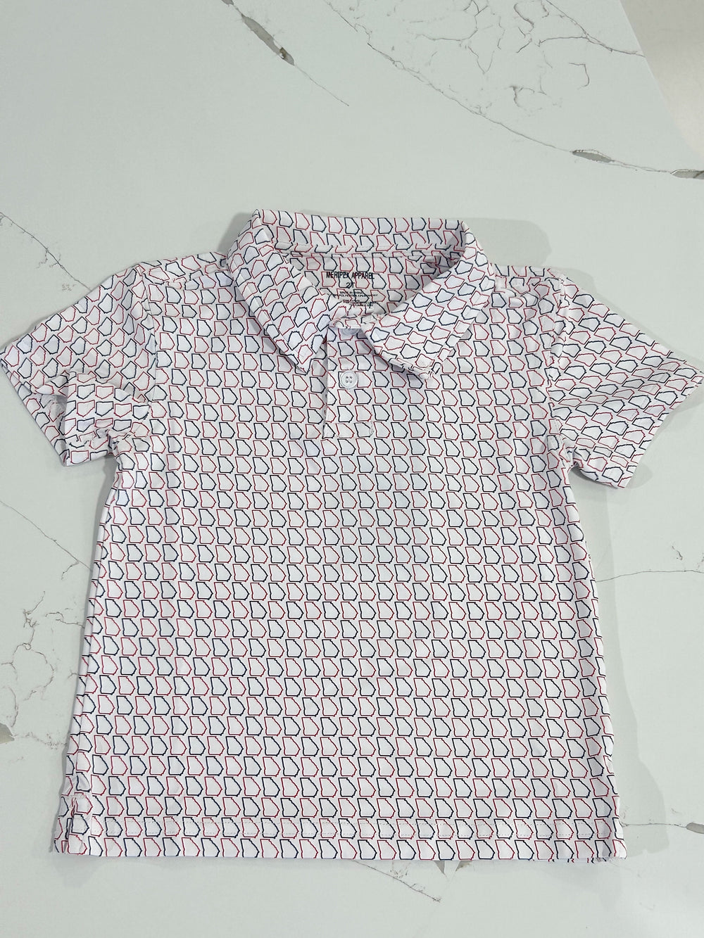 YOUTH Multi GA Polo - Red & Black