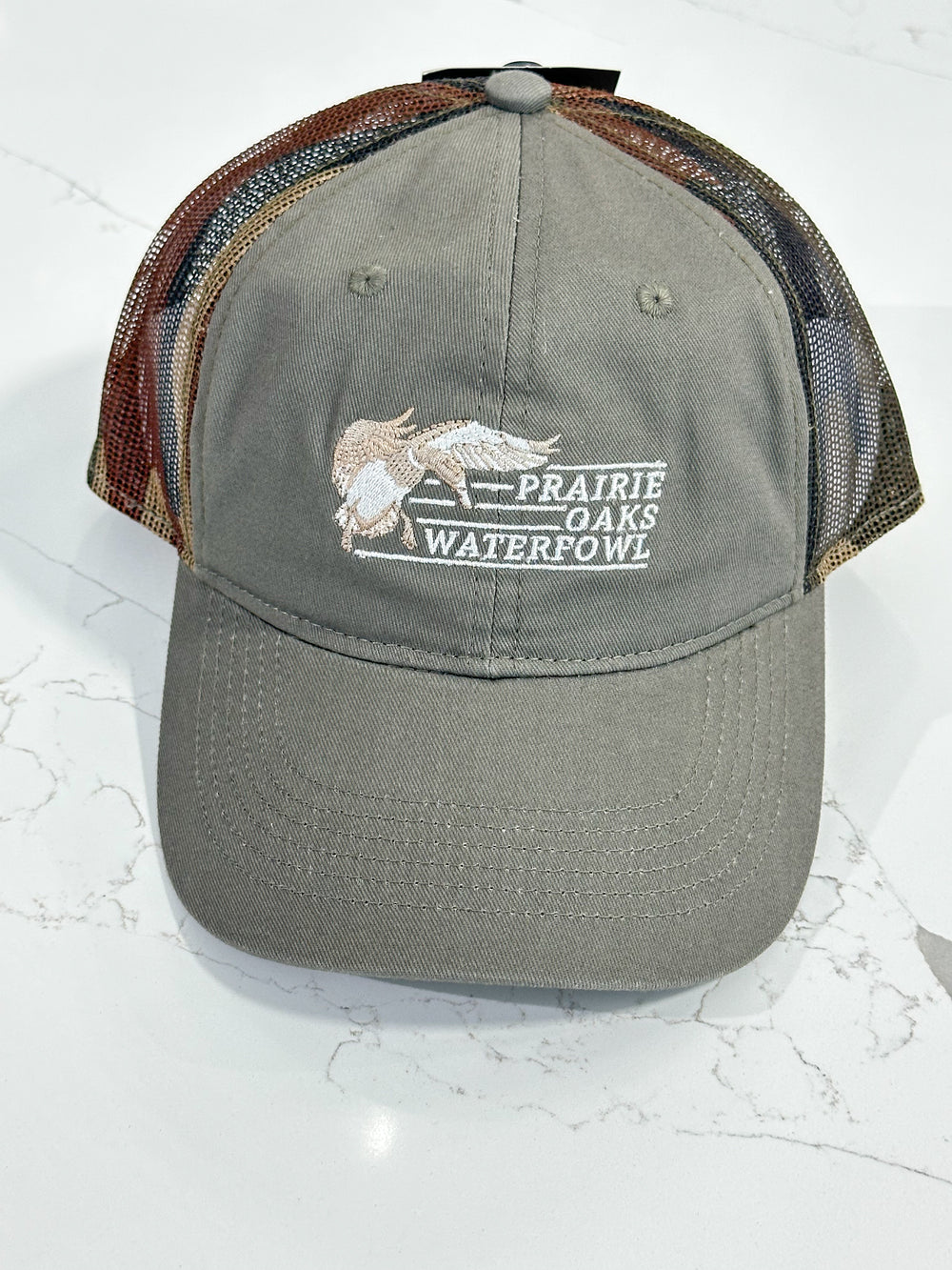Prairie Oaks Waterfowl | Unstructured Camo Hat - Olive