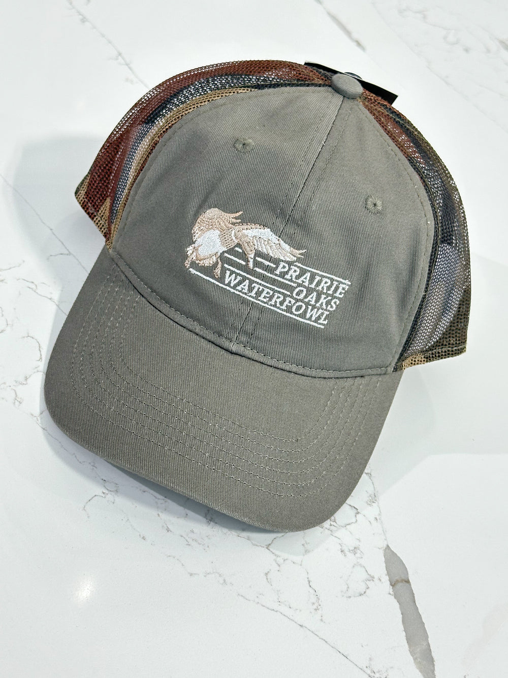 Prairie Oaks Waterfowl | Unstructured Camo Hat - Olive