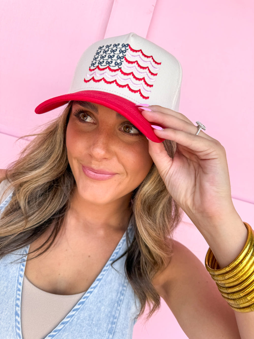 Simply Southern | American Flag & Bows Hat