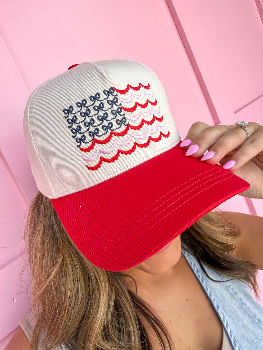 Simply Southern | American Flag & Bows Hat