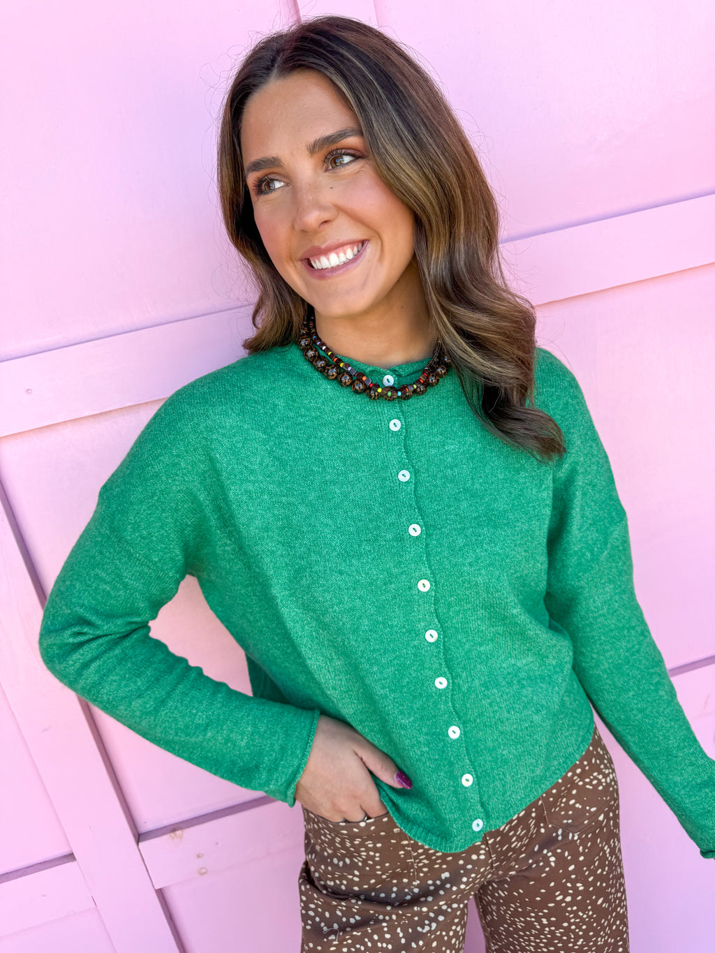 Piper Cardigan - Kelly Green