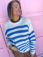 Stripe Society Sweater - Blue