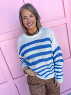 Stripe Society Sweater - Blue