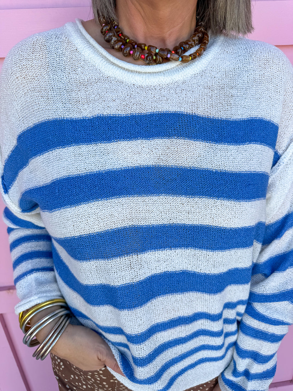 Stripe Society Sweater - Blue