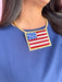 Americana Collar Necklace beaded gold red white blue womens boutique jincy's