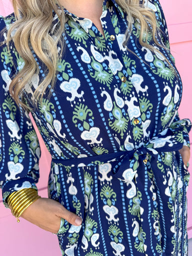 Jincy's Women's Boutique Mary Square Ava Shirt Dress Midi Fall Plus