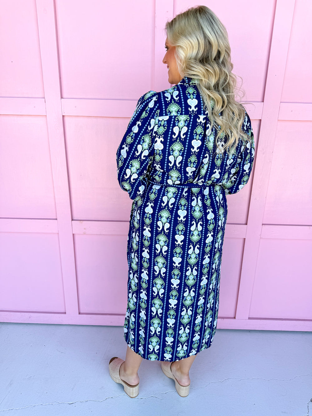 Jincy's Women's Boutique Mary Square Ava Shirt Dress Midi Fall Plus