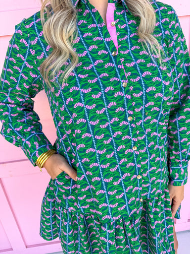 Jincy's Women's Boutique Mary Square Fiona Dress Honey Vines Fall Mini Dress