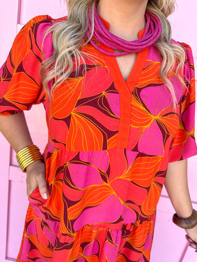 Jincy's Women's Boutique Mary Square Cameron Midi Dress Fall Floral