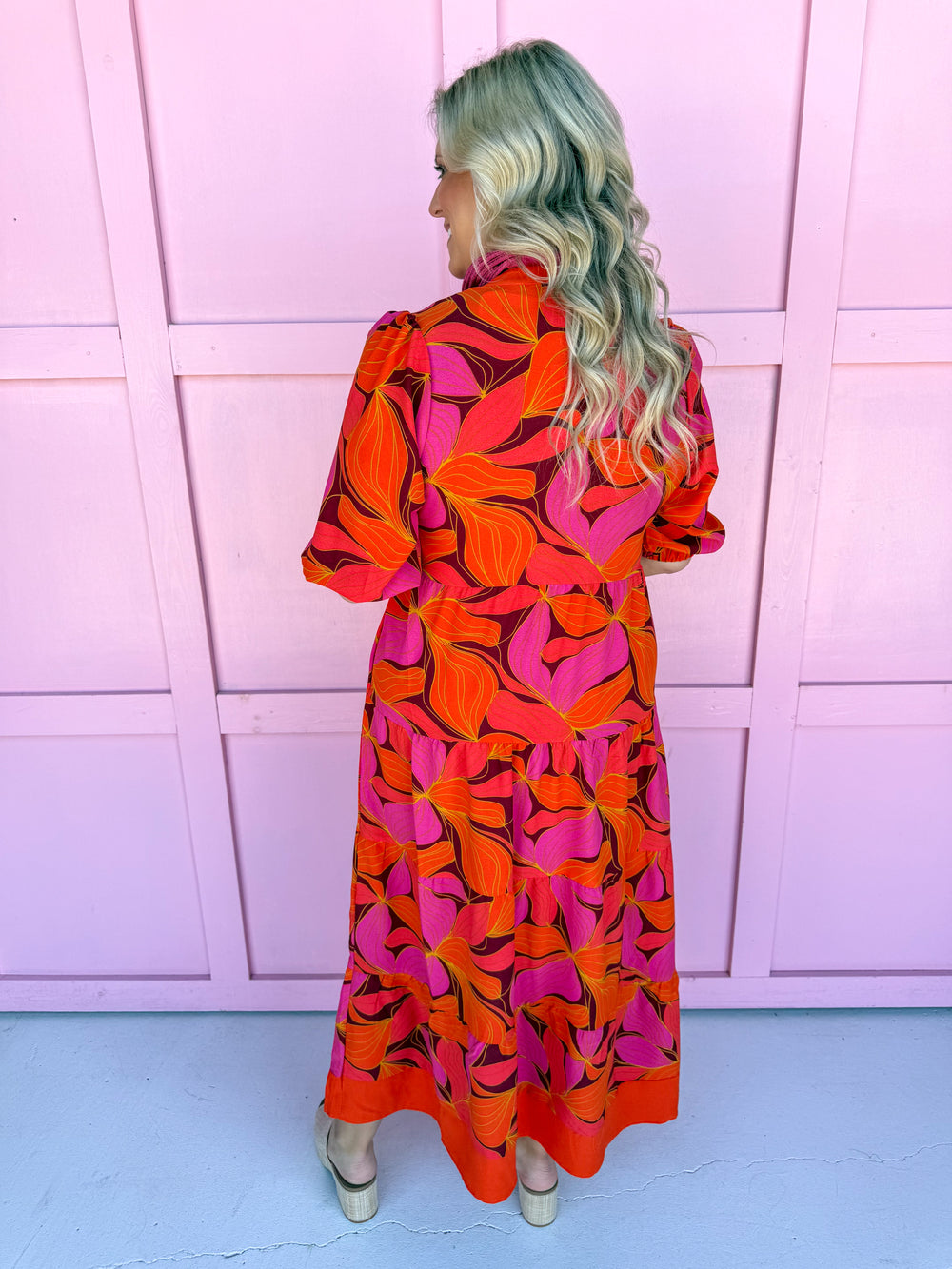 Jincy's Women's Boutique Mary Square Cameron Midi Dress Fall Floral