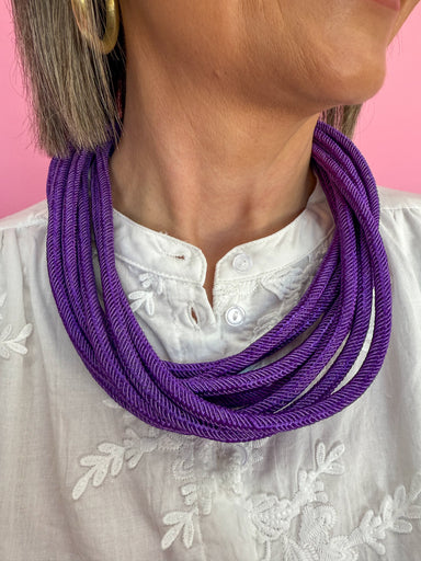 Boutique Rope Necklace Statement Necklace Jewelry Jincy's Women's Accessories Purple 