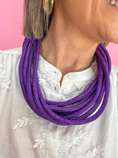 Boutique Rope Necklace Statement Necklace Jewelry Jincy's Women's Accessories Purple 