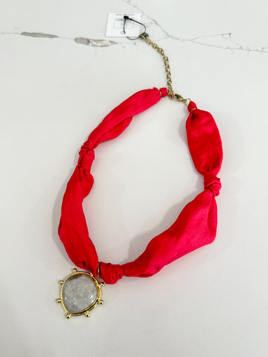 Hart Designs Watermelon Natural Gemstone Scarf Necklace womens boutique jincy's