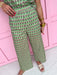 womens boutique elastic waistband lined pockets floral pattern pants jincy's