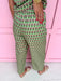 womens boutique elastic waistband lined pockets floral pattern pants jincy's