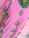 womens boutique maxi dress pink green floral balloon puff sleeves tiered hem ruffle collar jincy's