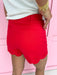 womens boutique shorts red button zipper closure pockets jincy's