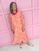 womens boutique mini ruffle collar animal print oranges pink side slits jincy's