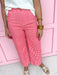 womens boutique red and white gingham pants pockets jincy's 
