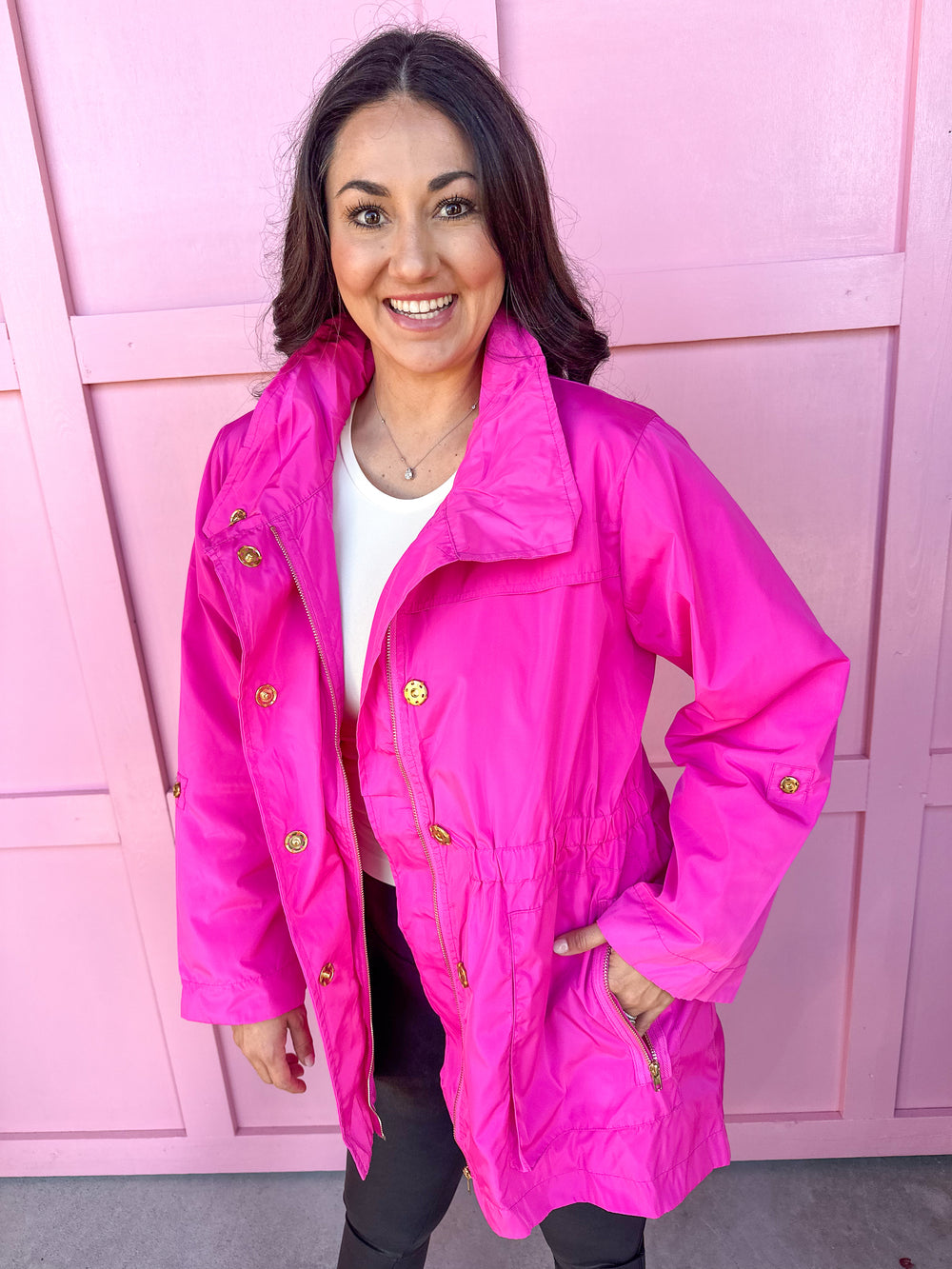 Rain On Me Rain Jacket - Pink