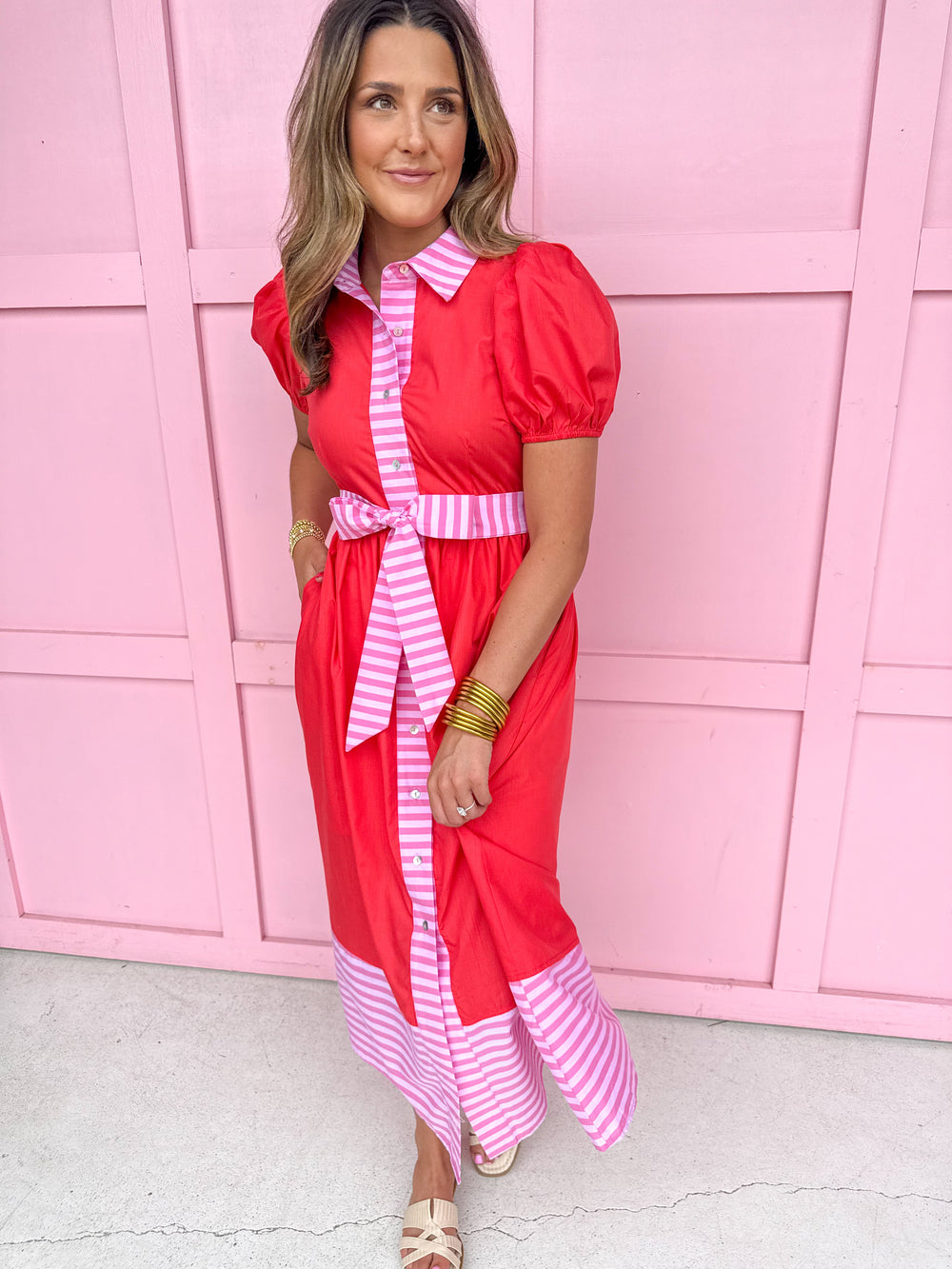 Prosecco And Plans Dress - Red