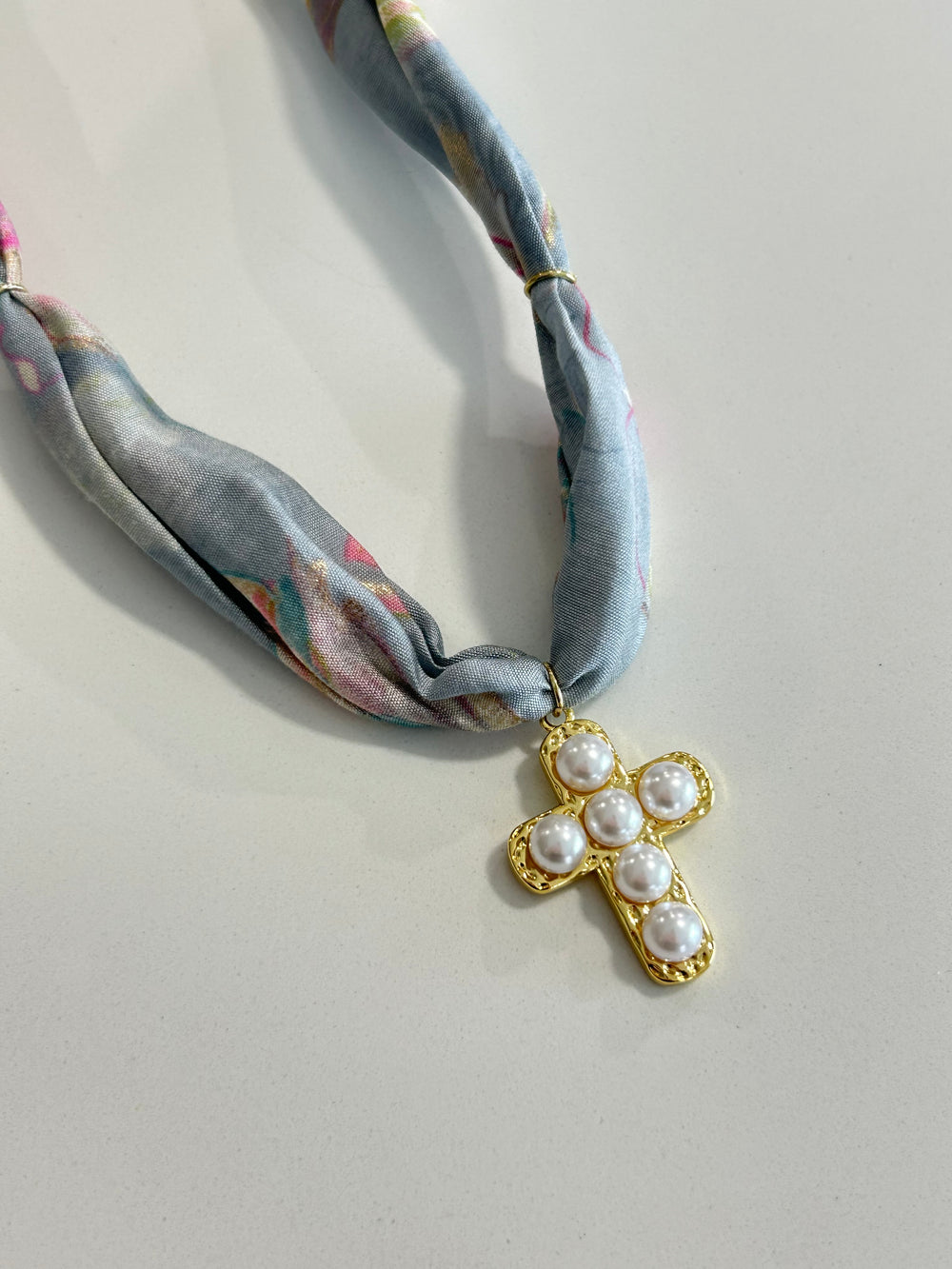 Hart Designs Assorted Charm Muted Scarf Necklaces Flower Cross Heart womens boutique jincy's 