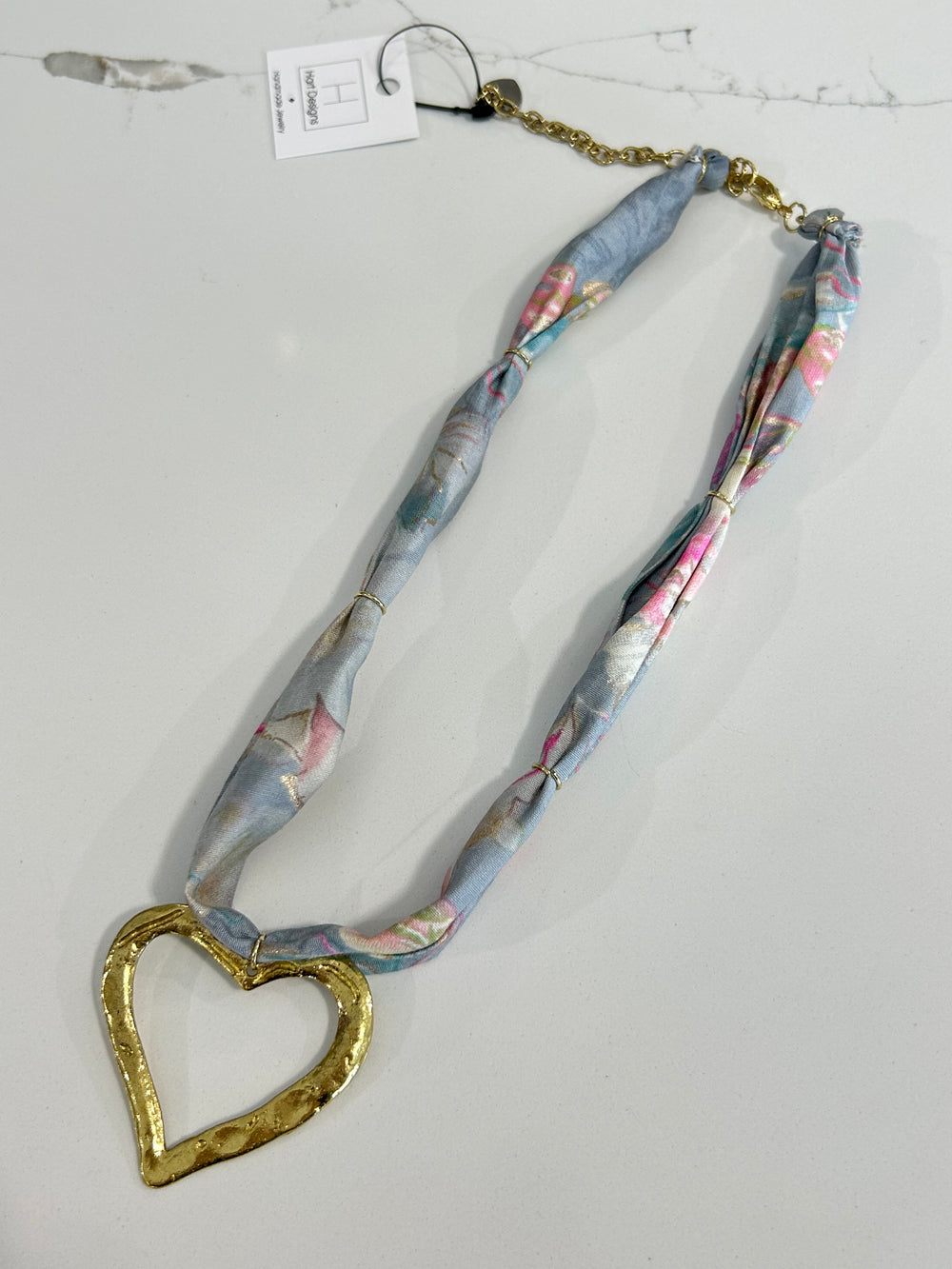 Hart Designs Assorted Charm Muted Scarf Necklaces Flower Cross Heart womens boutique jincy's 