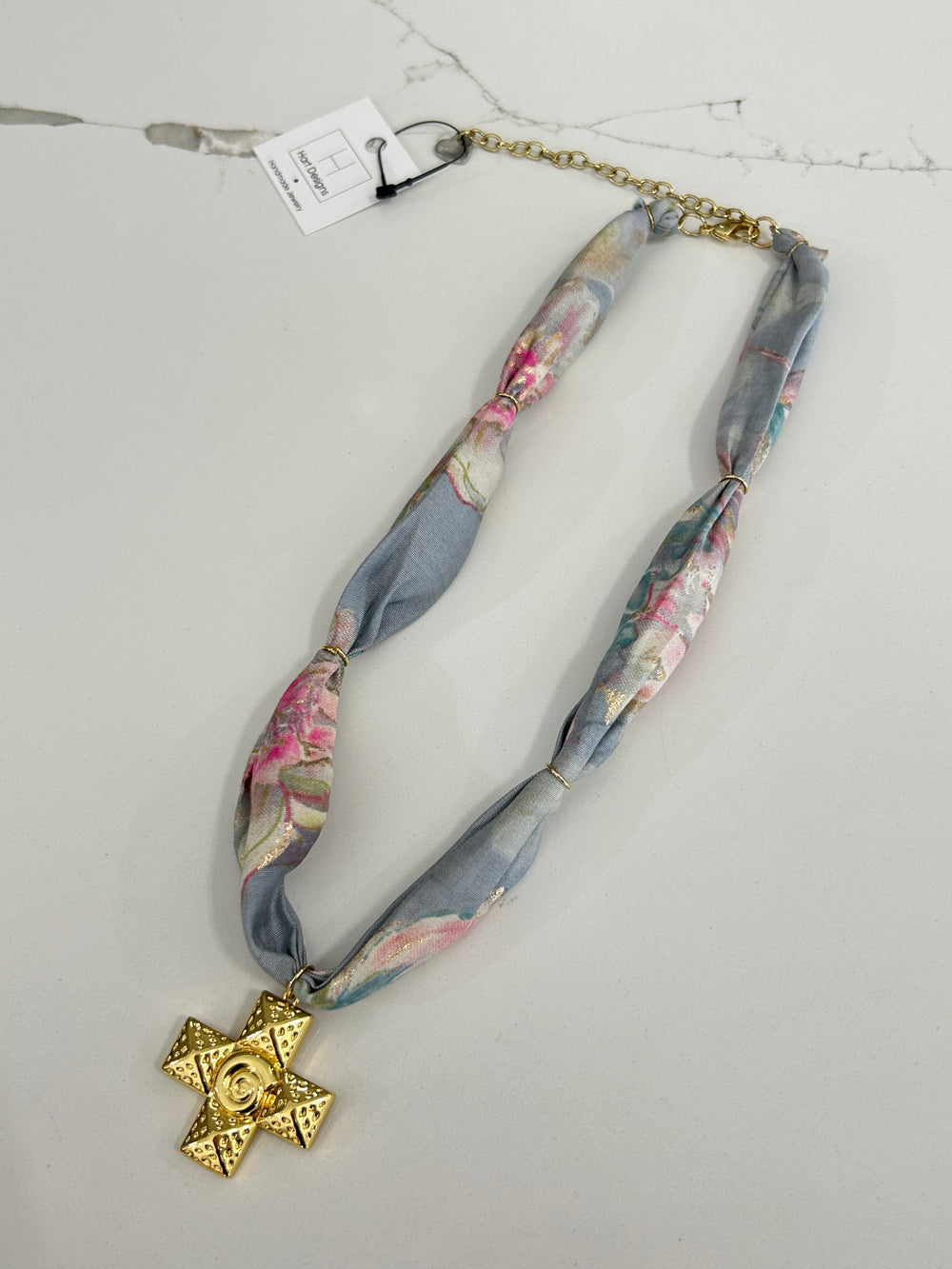 Hart Designs Assorted Charm Muted Scarf Necklaces Flower Cross Heart womens boutique jincy's 