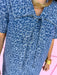 Jincy's Boutique Denim Leopard Cheetah print mini Dress 