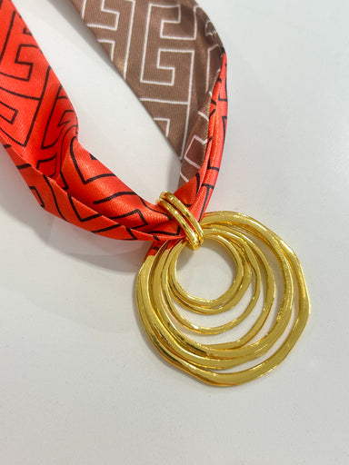 Hart Designs | Temple Twist Layered Circle Twilly Necklace 