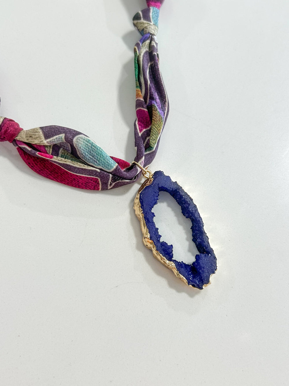 Hart Designs | Muted Melody Purple Crystal Scarf Necklace 