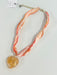 Hart Designs | Sherbet Gold Flake Bubble Heart Scarf Necklace 