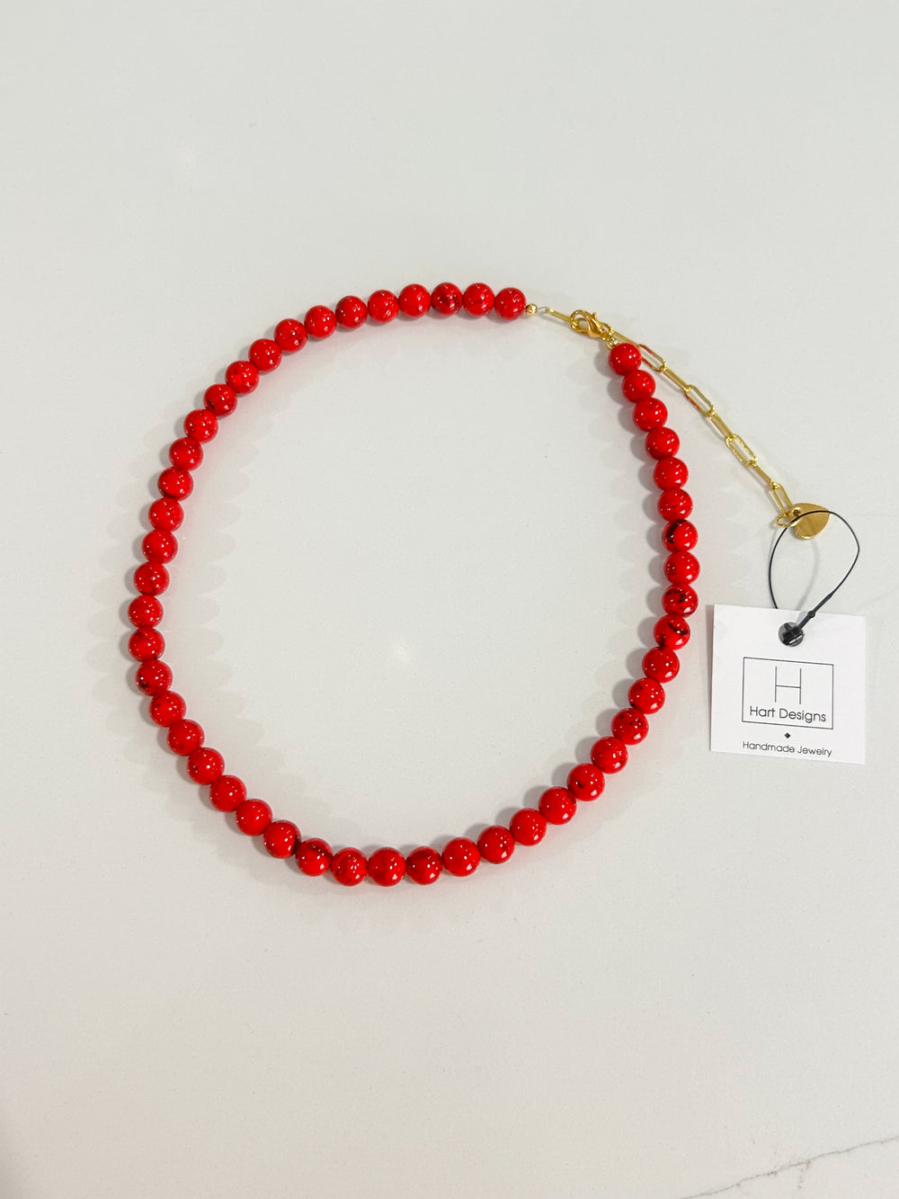 Hart Designs | Assorted Glass Bead Necklaces balck red beads clasp closure womens accessories Jincy's