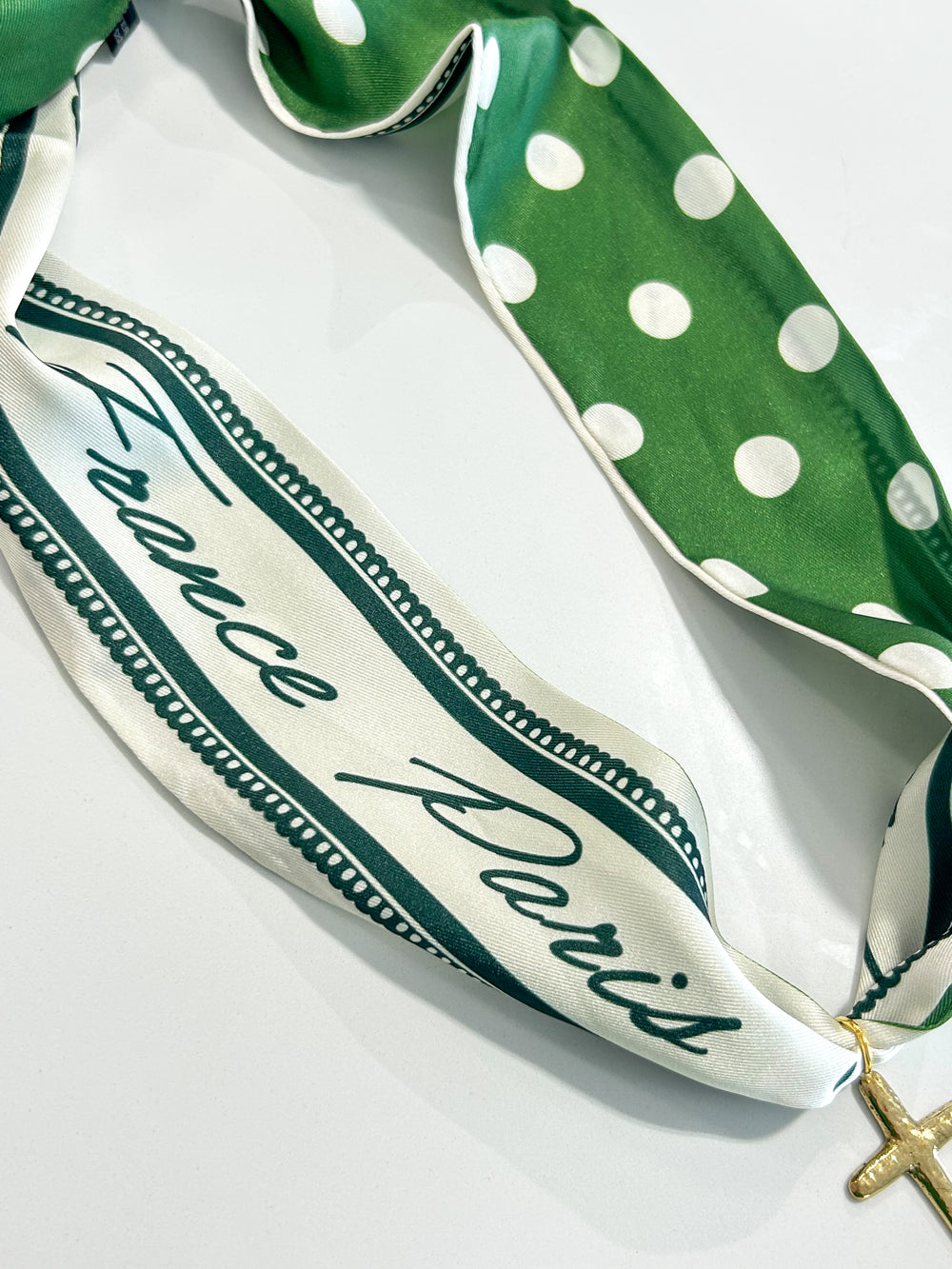 Hart Designs | Assorted Charm Green Polka Dot Twilly Necklace